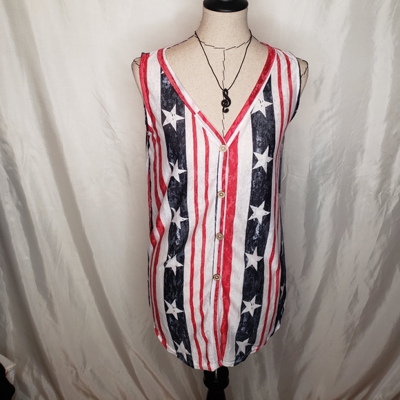 Vintage American Flag Top - Picture 4 of 5